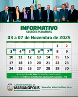 Câmara de Marianópolis Inicia Ciclo de Sessões Parlamentares de Novembro