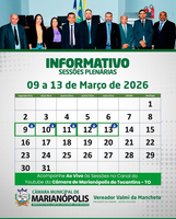 Marianópolis convoca população para as Sessões Plenárias de março