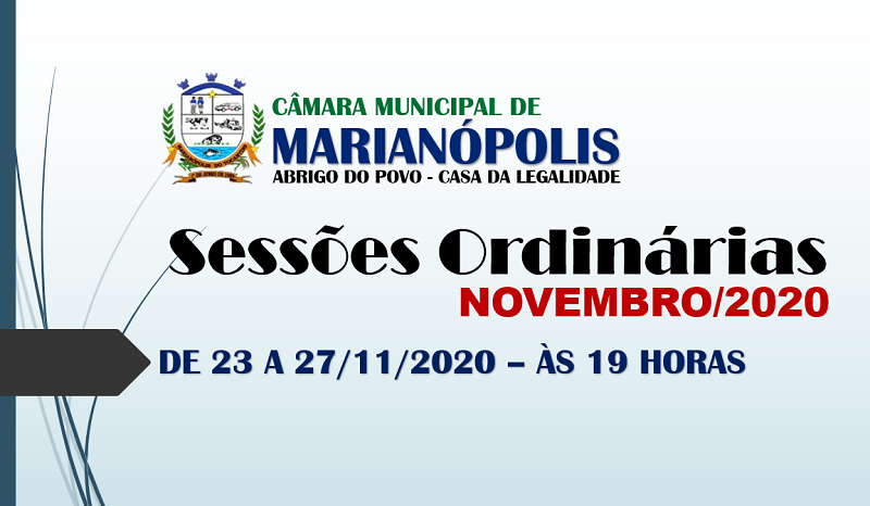 Sessões de Novembro/2020